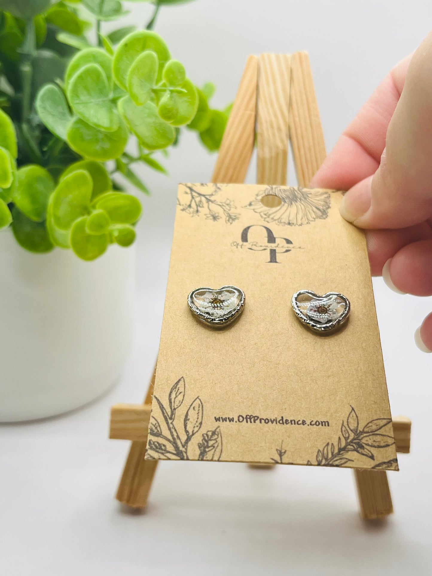 Small Floral Resin Heart