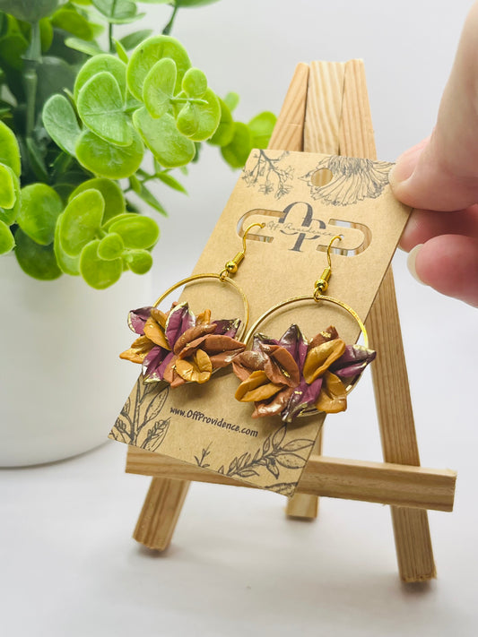 Gold Circle & Fall Leaves