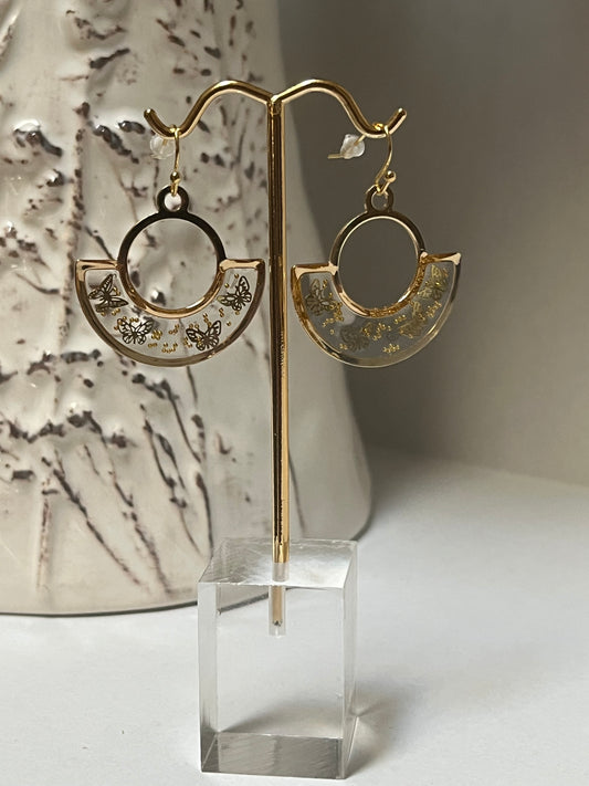 Boho Gold Butterfly Fan