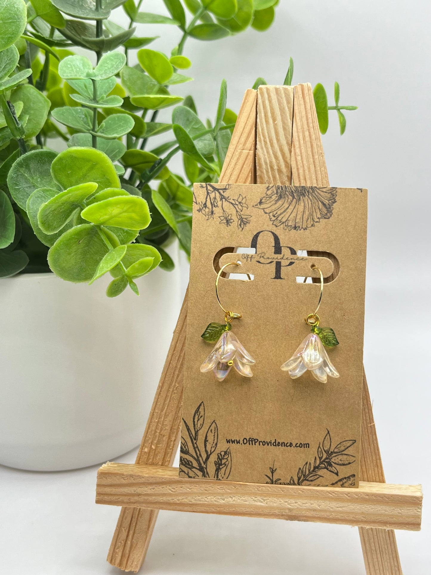Trumpet Flower Hoops (Multiple Colors)