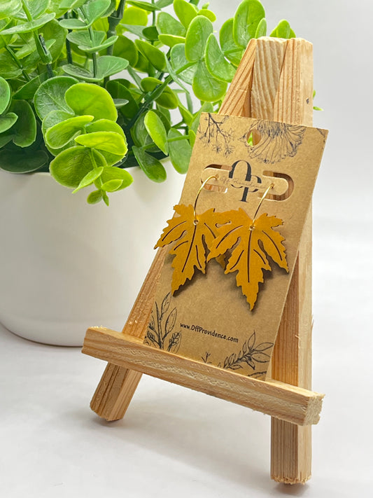 Yellow Maple Leaves (Wooden)