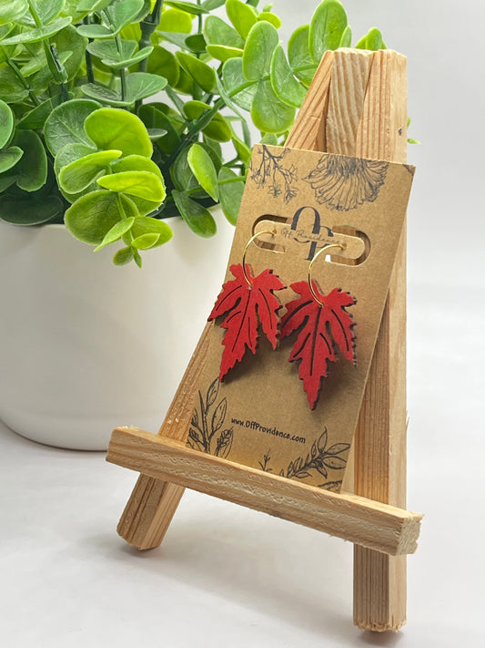 Red Maple Leaves (Wooden)