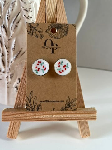 Cherry Tea Plate Studs