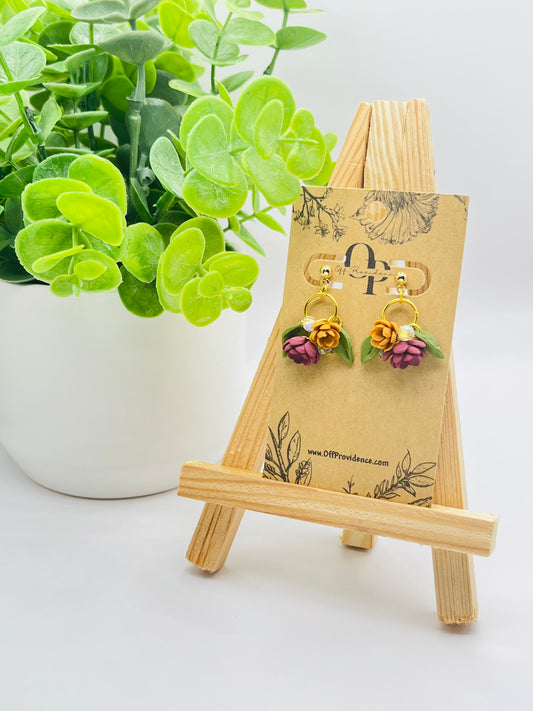 "Love You Bunches" Fall Bouquet Stud Dangle D