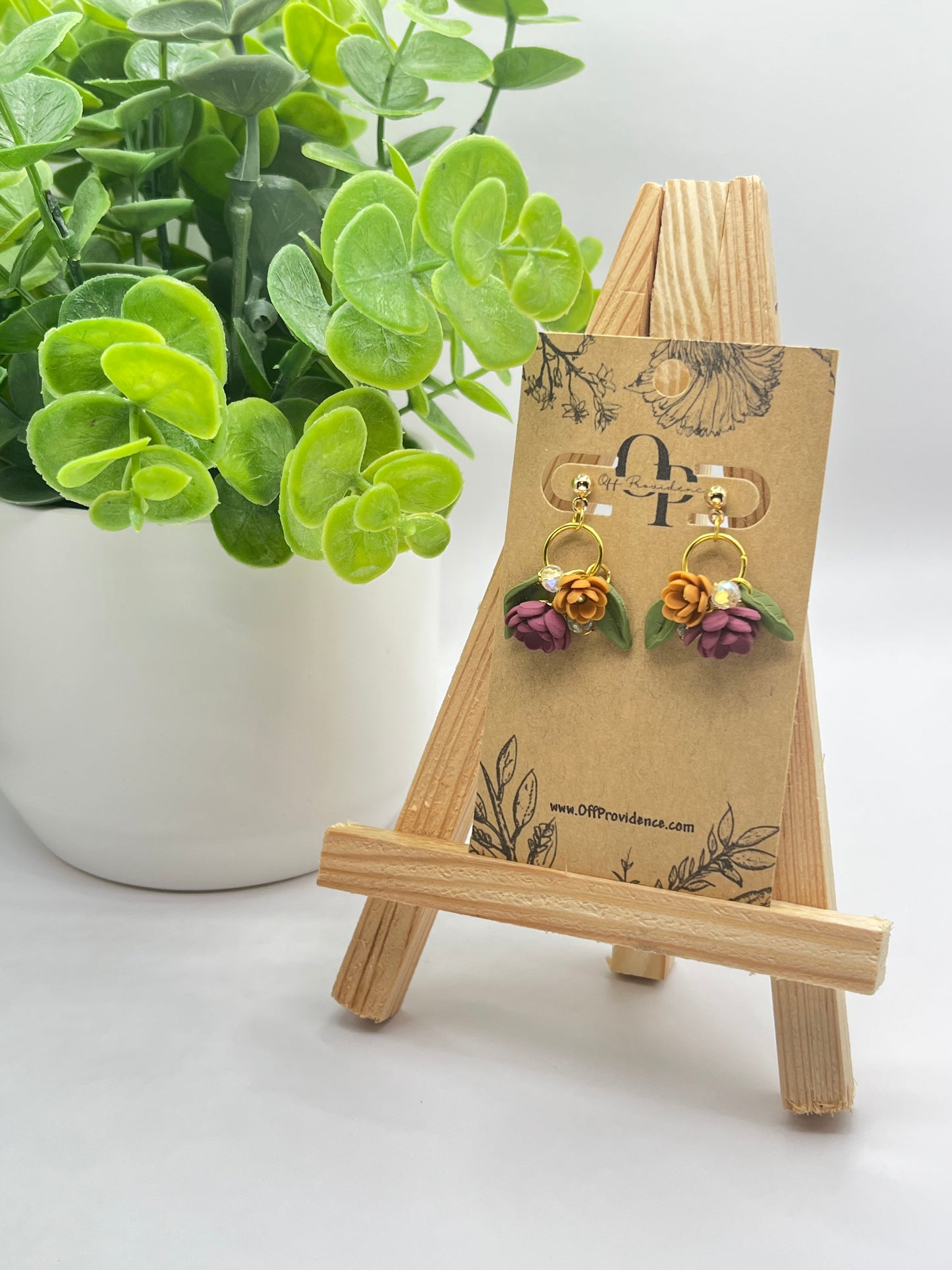 "Love You Bunches" Fall Bouquet Stud Dangle D