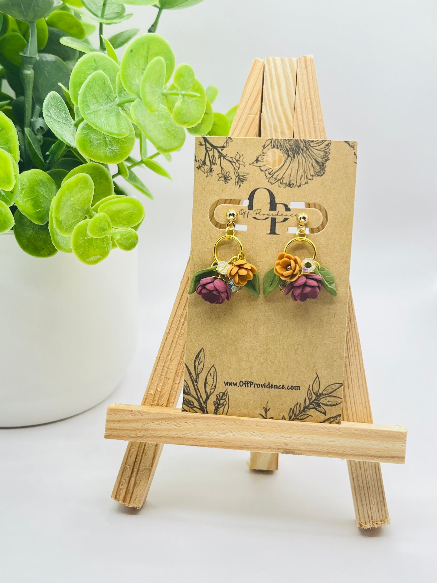 "Love You Bunches" Fall Bouquet Stud Dangle D