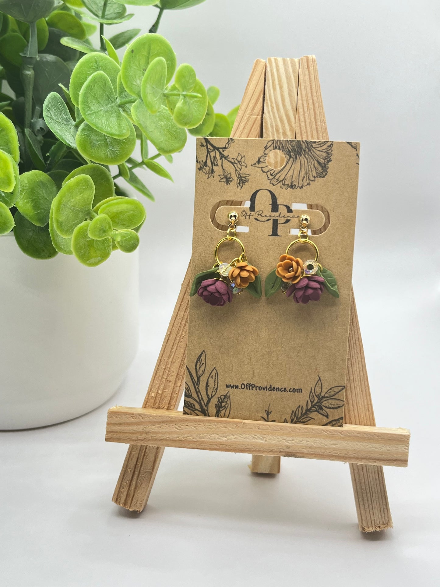 "Love You Bunches" Fall Bouquet Stud Dangle D