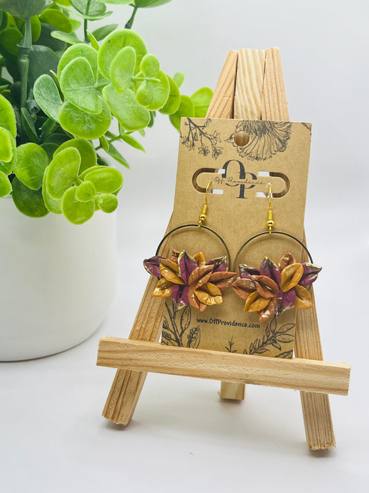 Gold Circle & Fall Leaves