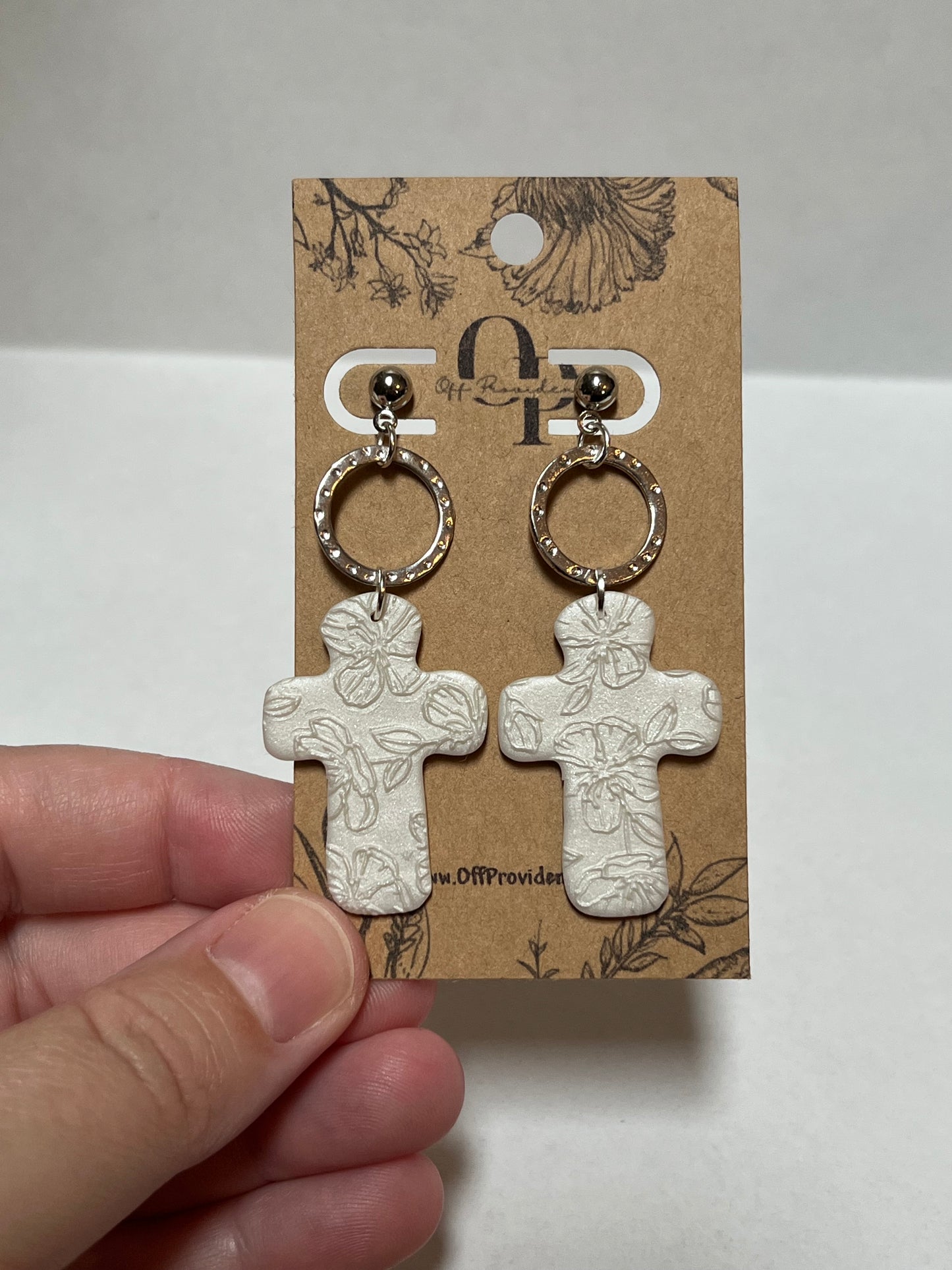 Floral Imprint Cross