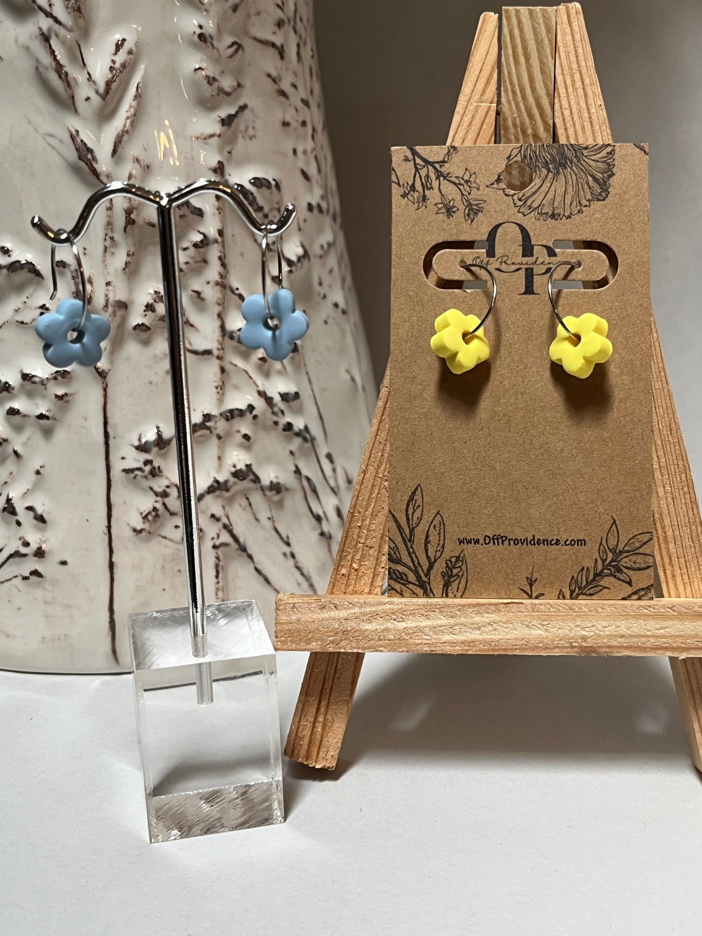 Dainty Flower Hoops (Multiple Colors)