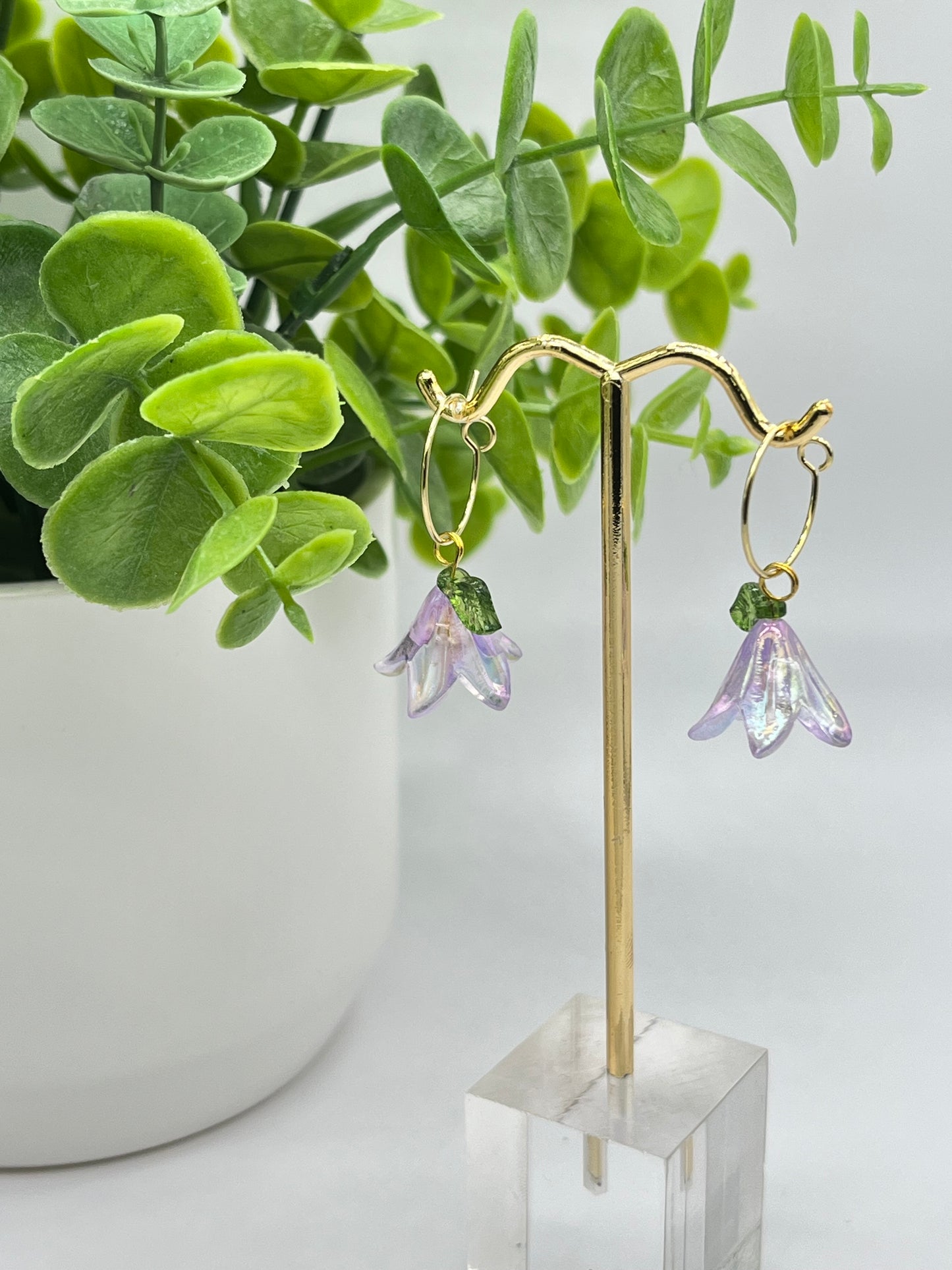 Trumpet Flower Hoops (Multiple Colors)