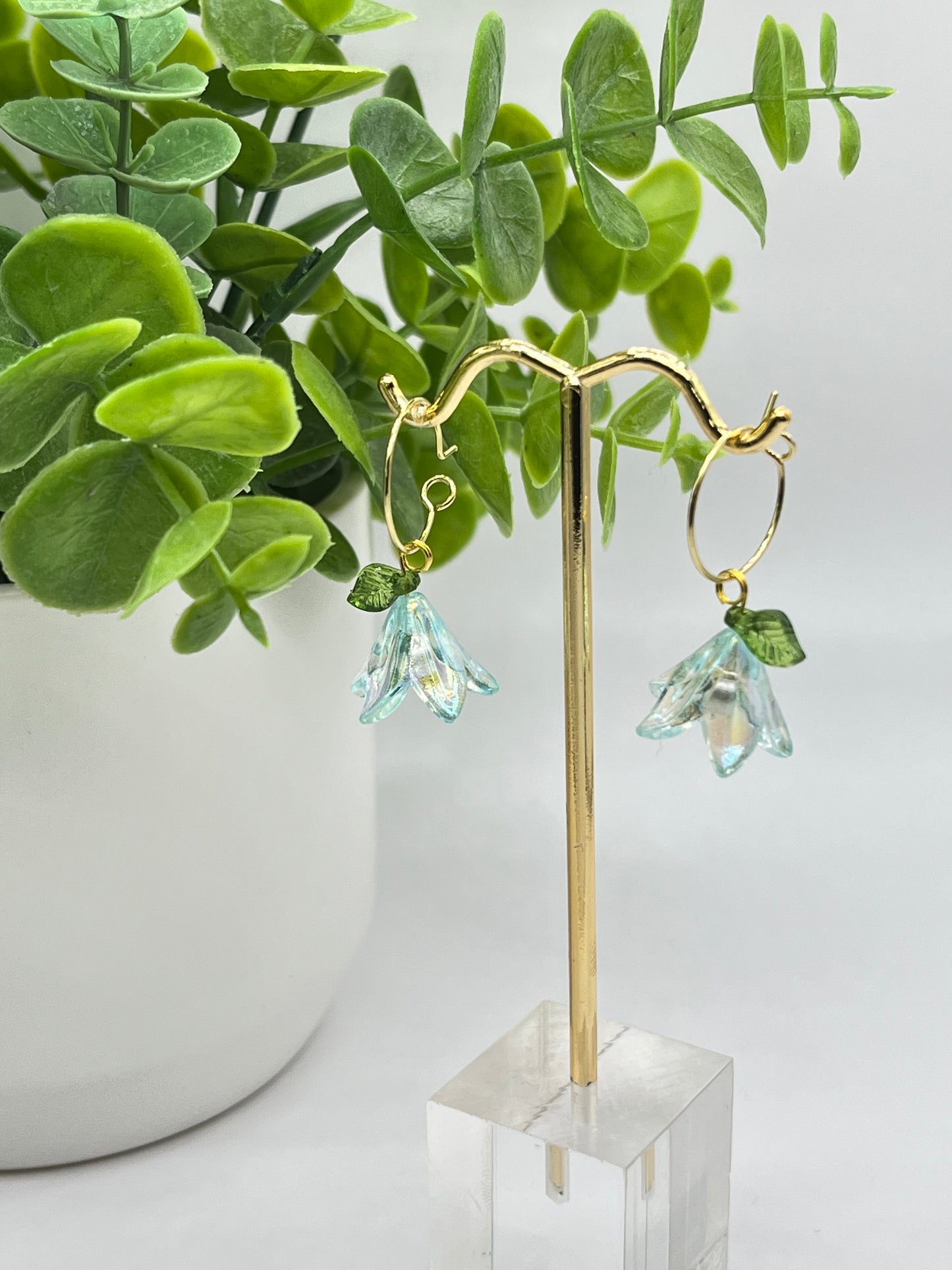 Trumpet Flower Hoops (Multiple Colors)