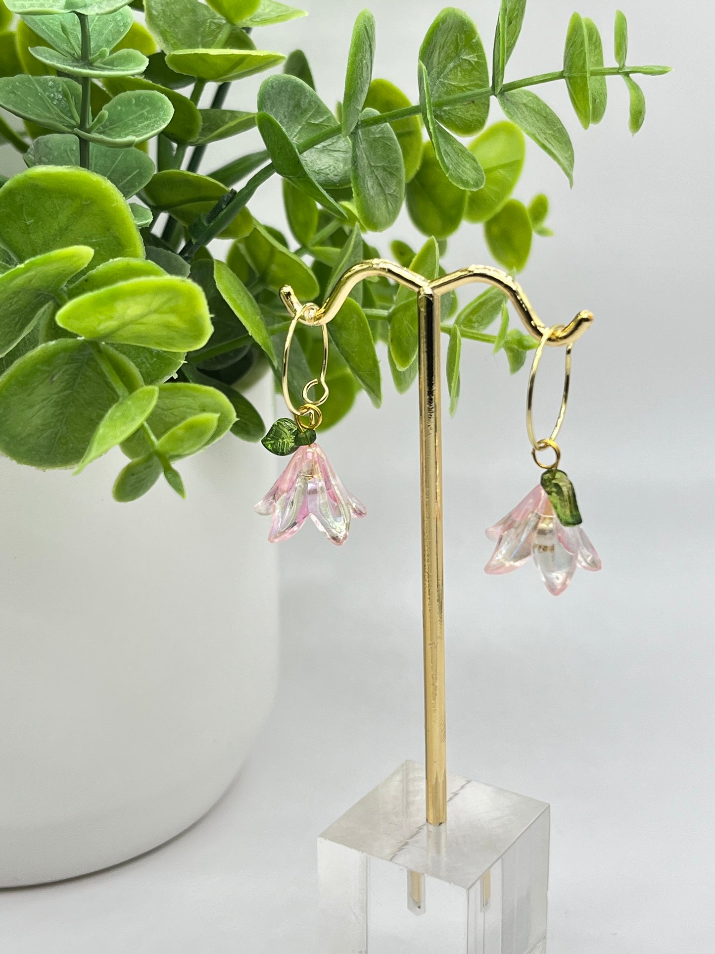 Trumpet Flower Hoops (Multiple Colors)