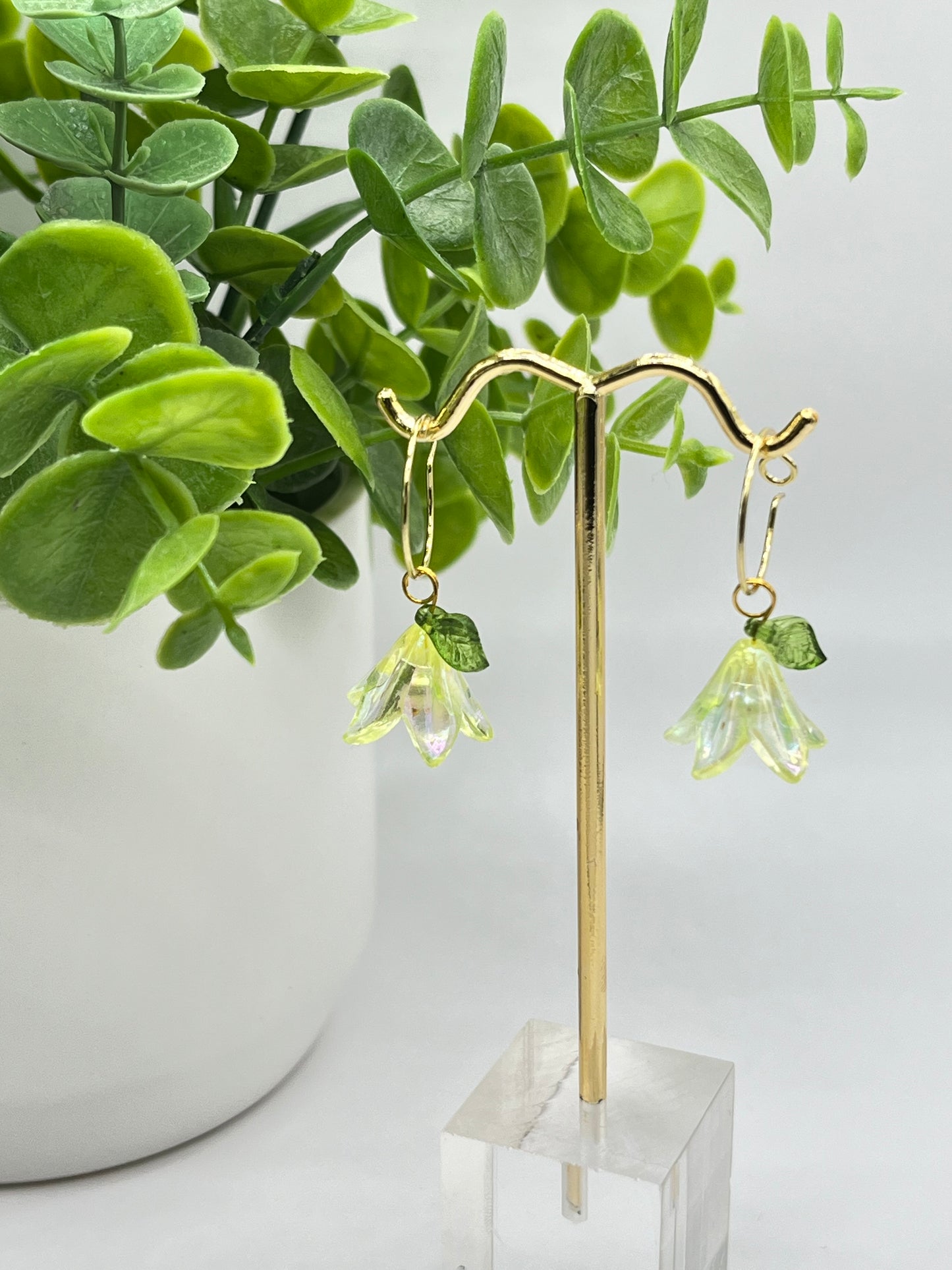Trumpet Flower Hoops (Multiple Colors)