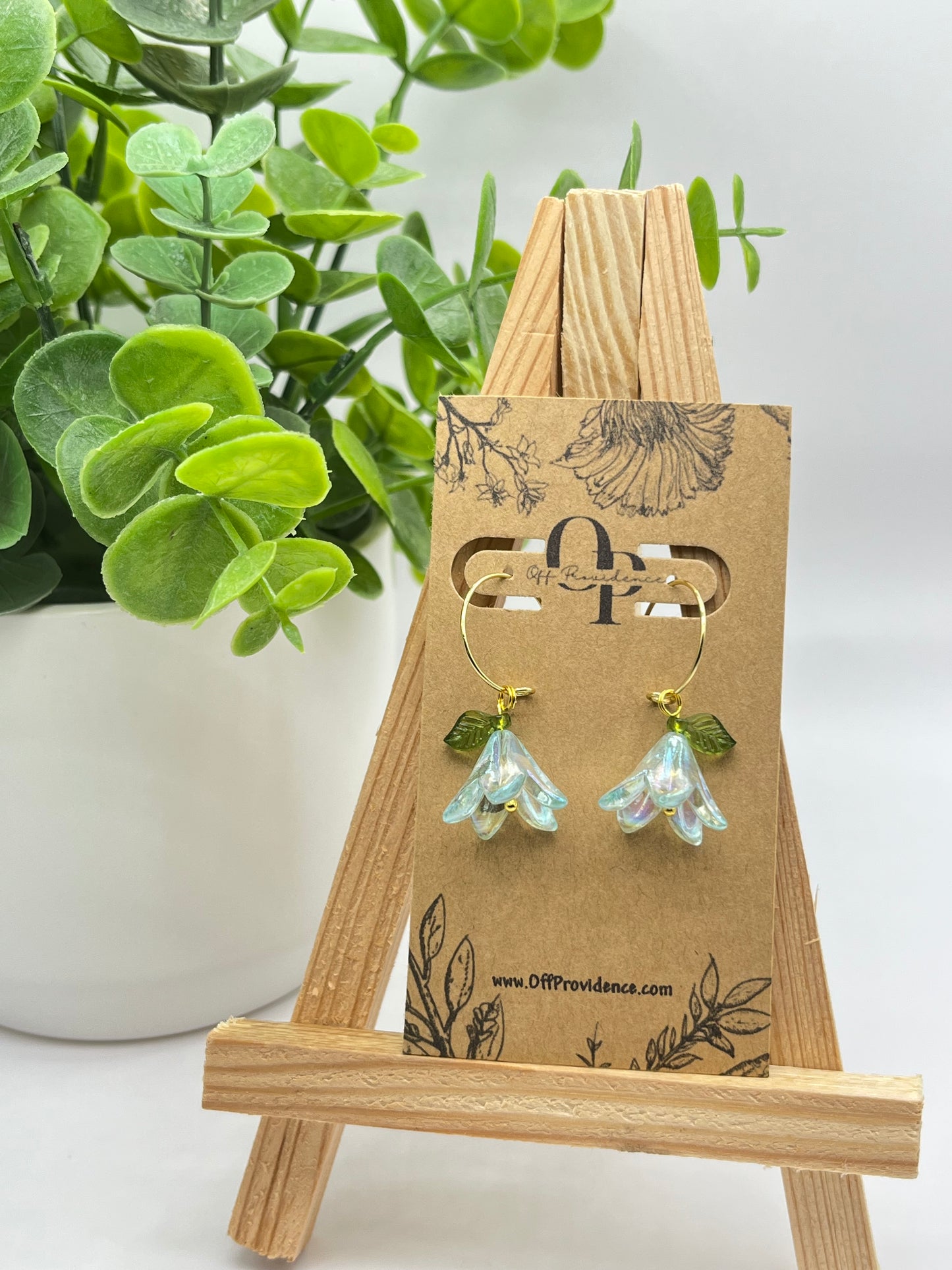 Trumpet Flower Hoops (Multiple Colors)