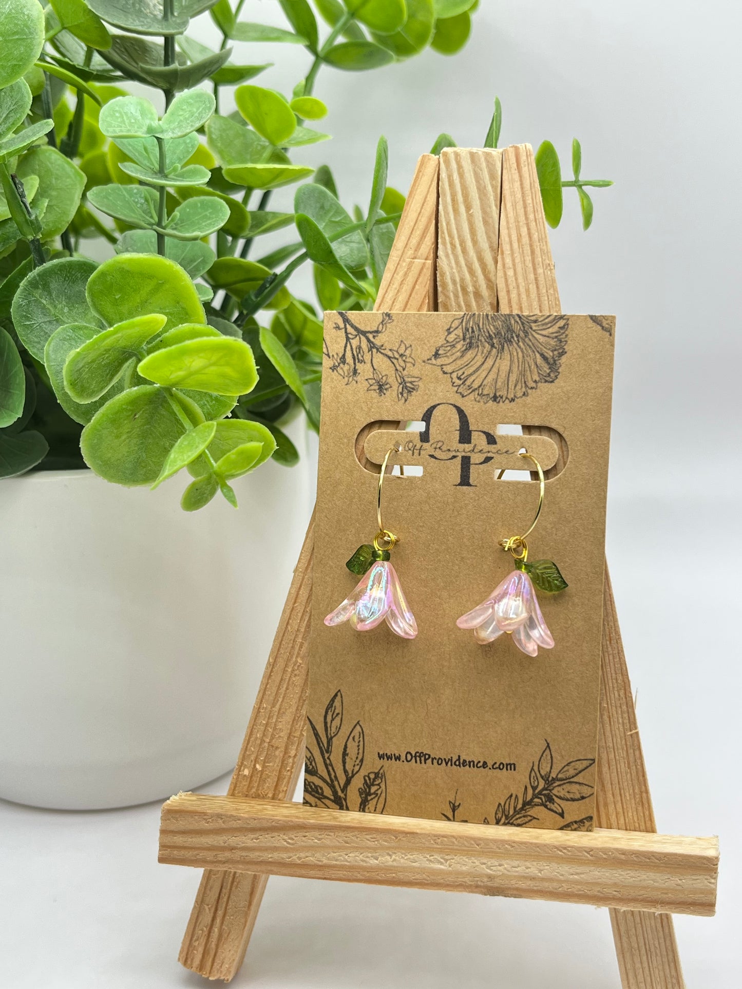 Trumpet Flower Hoops (Multiple Colors)