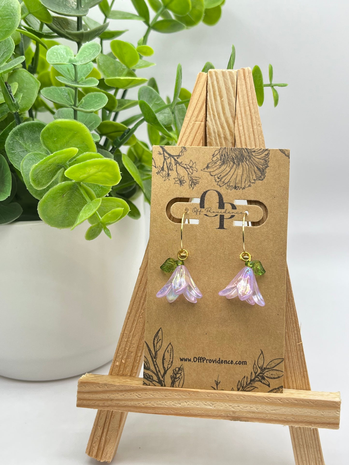 Trumpet Flower Hoops (Multiple Colors)