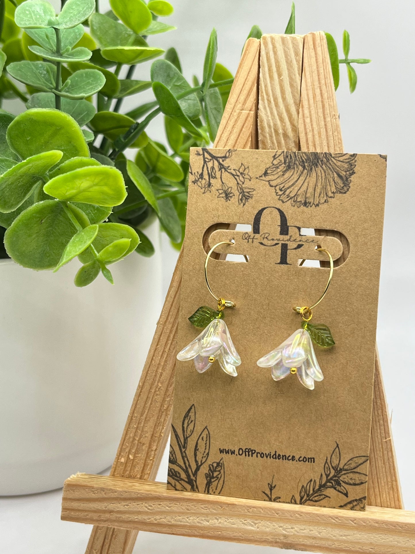 Trumpet Flower Hoops (Multiple Colors)