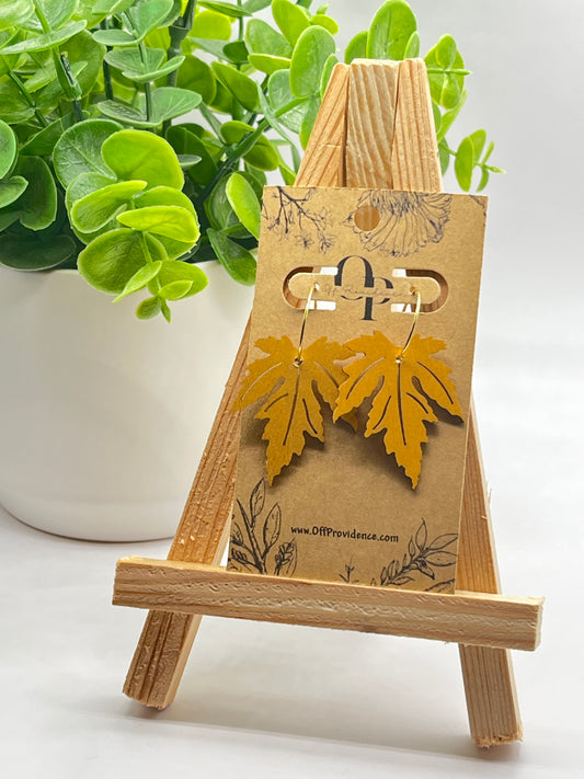 Yellow Maple Leaves (Wooden)