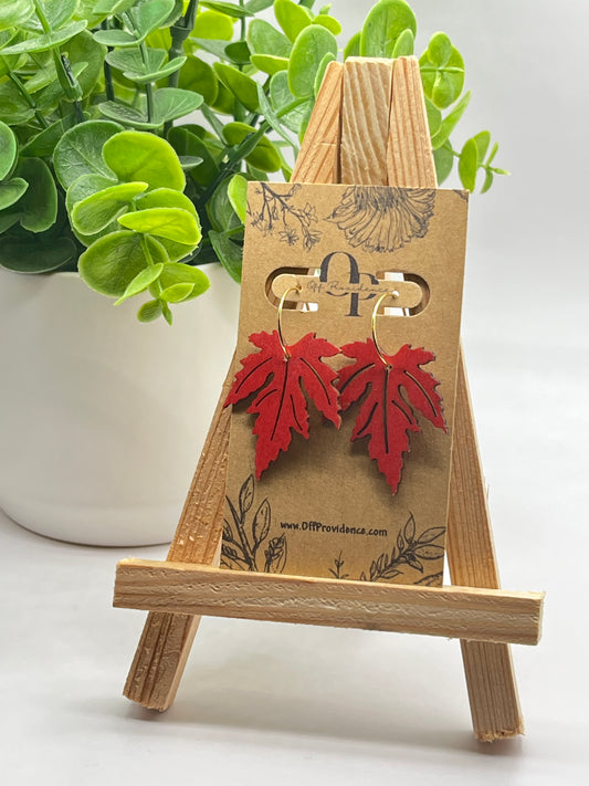 Red Maple Leaves (Wooden)
